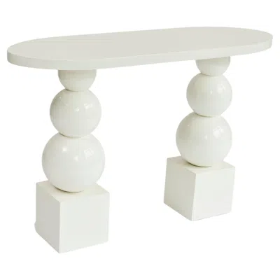 Pre-owned Christian Siriano Lilah Console Table, White Lacquer Table By