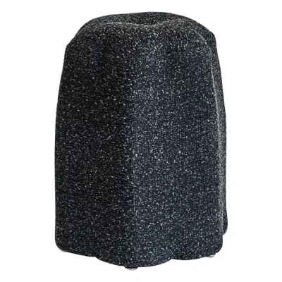 Pre-owned Christian Siriano Lily Stool, Charcoal Bouclé Stool By  In Black
