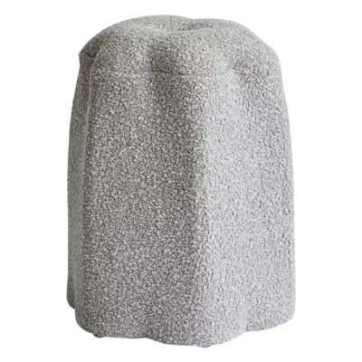 Pre-owned Christian Siriano Lily Stool, Taupe Bouclé Stool By  In Brown