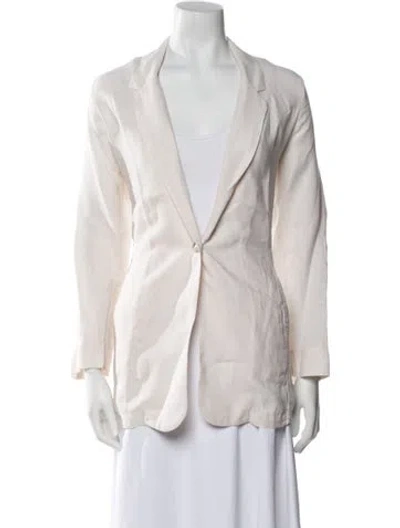 Pre-owned Christian Siriano Linen Blazer In Neutral