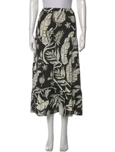 Pre-owned Christian Siriano Linen Midi Length Skirt W/ Tags In Multi