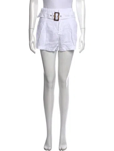 Pre-owned Christian Siriano Linen Mini Shorts In Neutrals