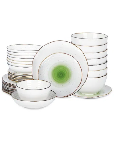 Christian Siriano Luma 32pc Dinnerware Set In Green