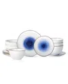 Christian Siriano Luma 16pc Dinnerware Set In Blue
