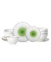 Christian Siriano Luma 16pc Dinnerware Set In Green