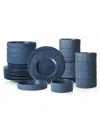 Christian Siriano Lusso 16 Pc. Dinnerware Set, Service For 4 In Ash Blue