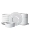 Christian Siriano Lusso 16 Pc. Dinnerware Set, Service For 4 In White