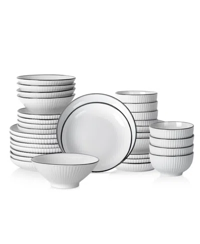 CHRISTIAN SIRIANO LUSTRA 32 PC. DINNERWARE SET, SERVICE FOR 8