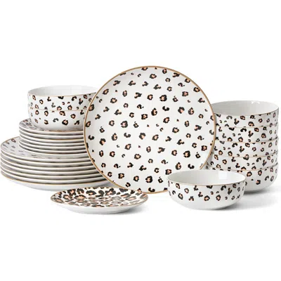 Christian Siriano Majestic Porcelain 24-piece Dinnerware Set In Multicolored