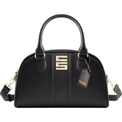 Christian Siriano Milano Bowling Satchel Bag In Black