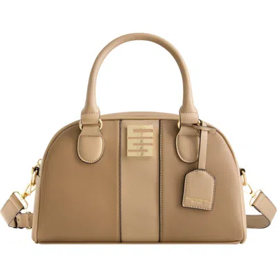 Christian Siriano Milano Bowling Satchel Bag In Brown