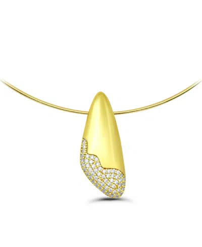 Christian Siriano New York 14k Gold-plated Rounded Triangle Slide Hardwire Collar Necklace