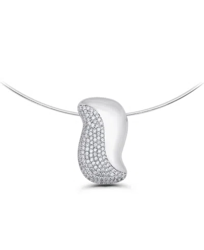 Christian Siriano New York 14k Gold-plated "s" Shape Slide Hardwire Collar Necklace In Silver