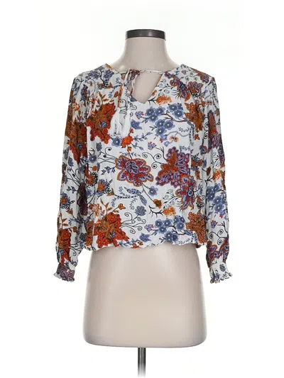 Pre-owned Christian Siriano New York 3/4 Sleeve Blouse In White