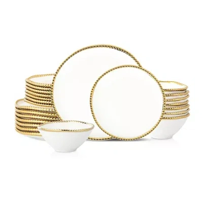 Christian Siriano New York Akoya Porcelain Dinnerware Set In White