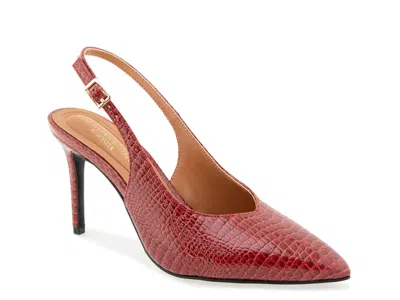 Christian Siriano New York Barlix Pump In Red Snake Print