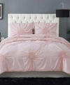 Christian Siriano New York Christian Sirano New York Georgia Rouched Comforter Sets In Pink