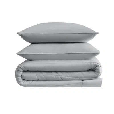 Christian Siriano New York Christian Siriano Ny® Cotton Sateen Grey King 3 Piece Comforter Set