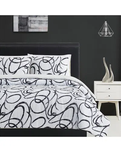Christian Siriano New York Christian Siriano Ny Mimic Duvet Cover Set In White