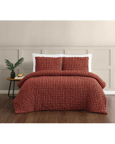 Christian Siriano New York Christian Siriano Ny Textured Puff Blue Comforter