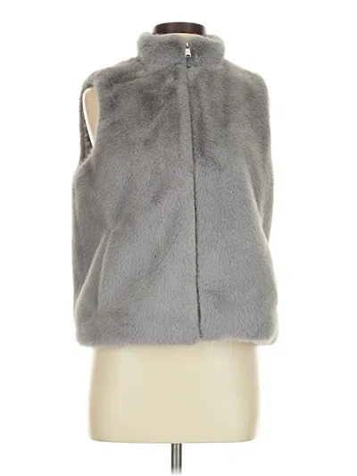 Pre-owned Christian Siriano New York Faux Fur Vest In Gray