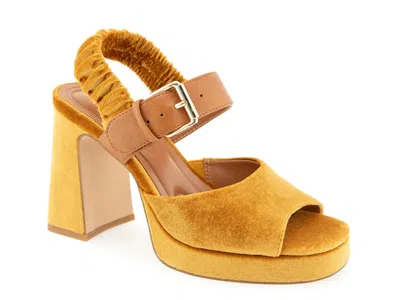 Christian Siriano New York Finzee Platform Sandal In Yellow