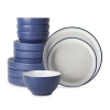 Christian Siriano New York Larosso 12-pc. Stoneware Dinnerware Set In Blue