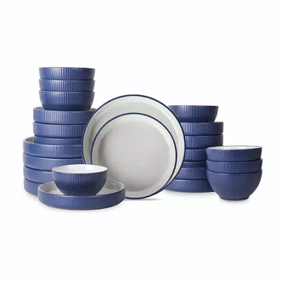 Christian Siriano New York Larosso 24-pc. Stoneware Dinnerware Set In Blue