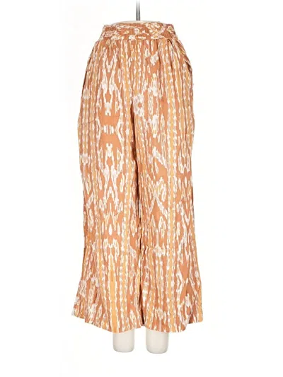 Pre-owned Christian Siriano New York Linen Pants In Orange