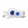 Christian Siriano New York Luna 16-pc. Stoneware Dinnerware Set In Blue