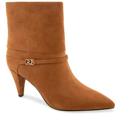 Christian Siriano New York Maise Cone Heel Bootie In Brown