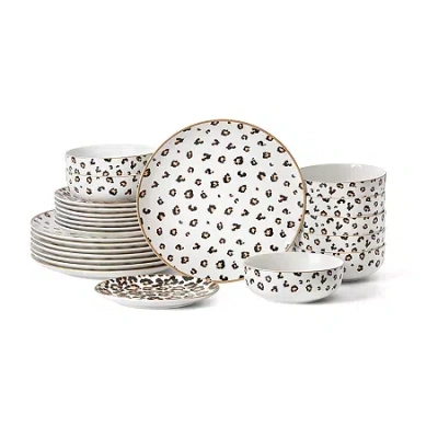 Christian Siriano New York Majestic 24-pc. Porcelain Dinnerware Set In Multi