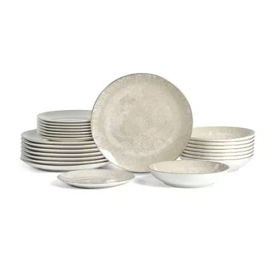 Christian Siriano New York Onyx 24-pc. Porcelain Dinnerware Set In Neutral
