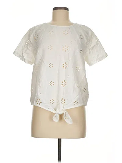 Christian Siriano New York Short Sleeve Blouse In Ivory