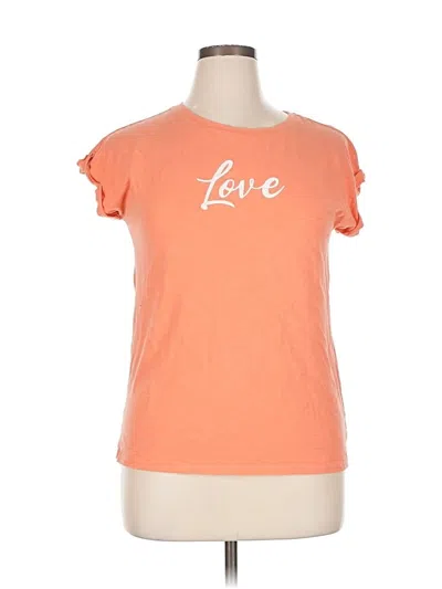 Pre-owned Christian Siriano New York Short Sleeve T-shirt In Orange