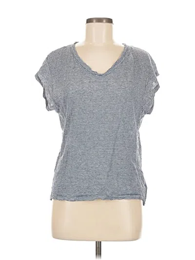Pre-owned Christian Siriano New York Short Sleeve Top Gray V Neck Tops