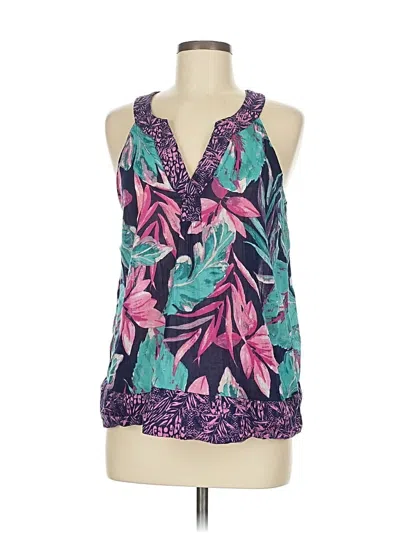 Pre-owned Christian Siriano New York Sleeveless Blouse In Purple