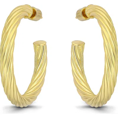 Christian Siriano New York Twist 30mm Hoop Earrings In Gold