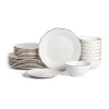 Christian Siriano New York Zinnia 24-pc. Porcelain Dinnerware Set In White