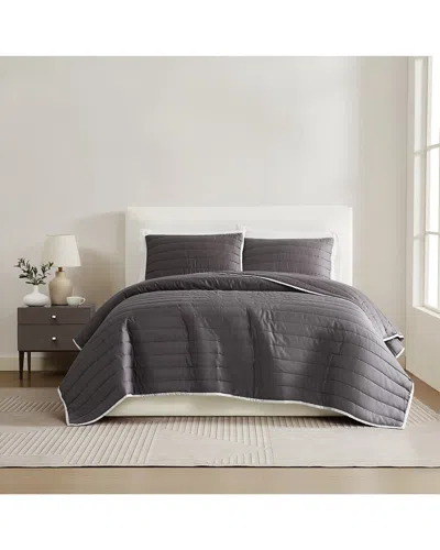 Christian Siriano Ny¨ Cotton Sateen Quilt Set In Gray