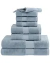 Christian Siriano Ny¨ Plush Turkish Cotton 8pc Towel Set In Blue