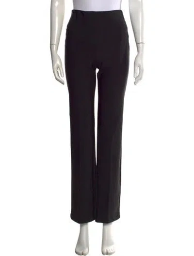 Pre-owned Christian Siriano Nylon Straight Leg Pants In Black