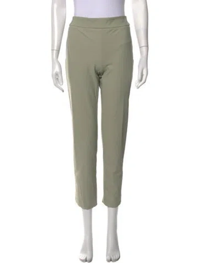 Pre-owned Christian Siriano Nylon Straight Leg Pants In Green