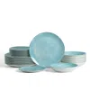 Christian Siriano Onyx 24-pc. Dinnerware Set, Service For 8 In Blue