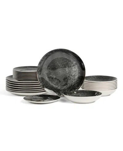 Christian Siriano Onyx 24-pc. Dinnerware Set, Service For 8 In Multi