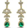 Christian Siriano Pear Cubic Zirconia Drop Earrings In Multi