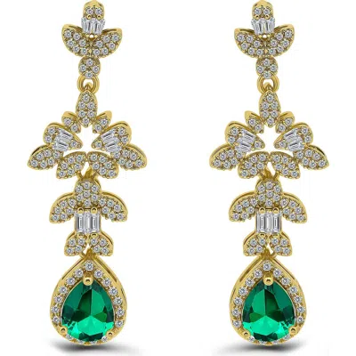 Christian Siriano Pear Cubic Zirconia Drop Earrings In Multi