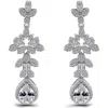 Christian Siriano Pear Cubic Zirconia Drop Earrings In Silver