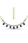 Christian Siriano Pear Cut Cubic Zirconia Collar Necklace In Multi