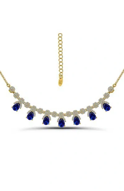 Christian Siriano Pear Cut Cubic Zirconia Collar Necklace In Multi